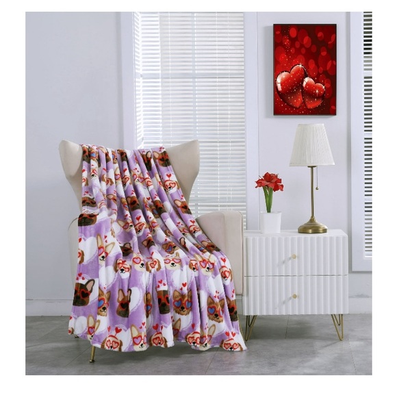 Bundle 2 NWT Valentines Day plush throws - Picture 9 of 11